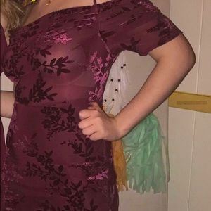 Forever 21 Floral Velvet Dress